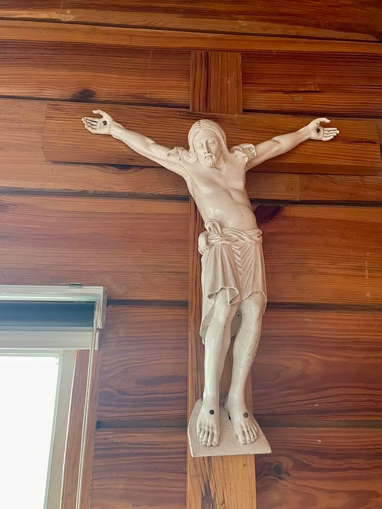 This cross is found in one of the chapels at the Mirador Jesuit Villa and Retreat House in Baguio